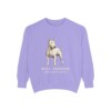 Bull Terrier Latin Sweatshirt, Violet, front view