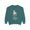 Bull Terrier Mom Sweatshirt, Blue Spruce, front view