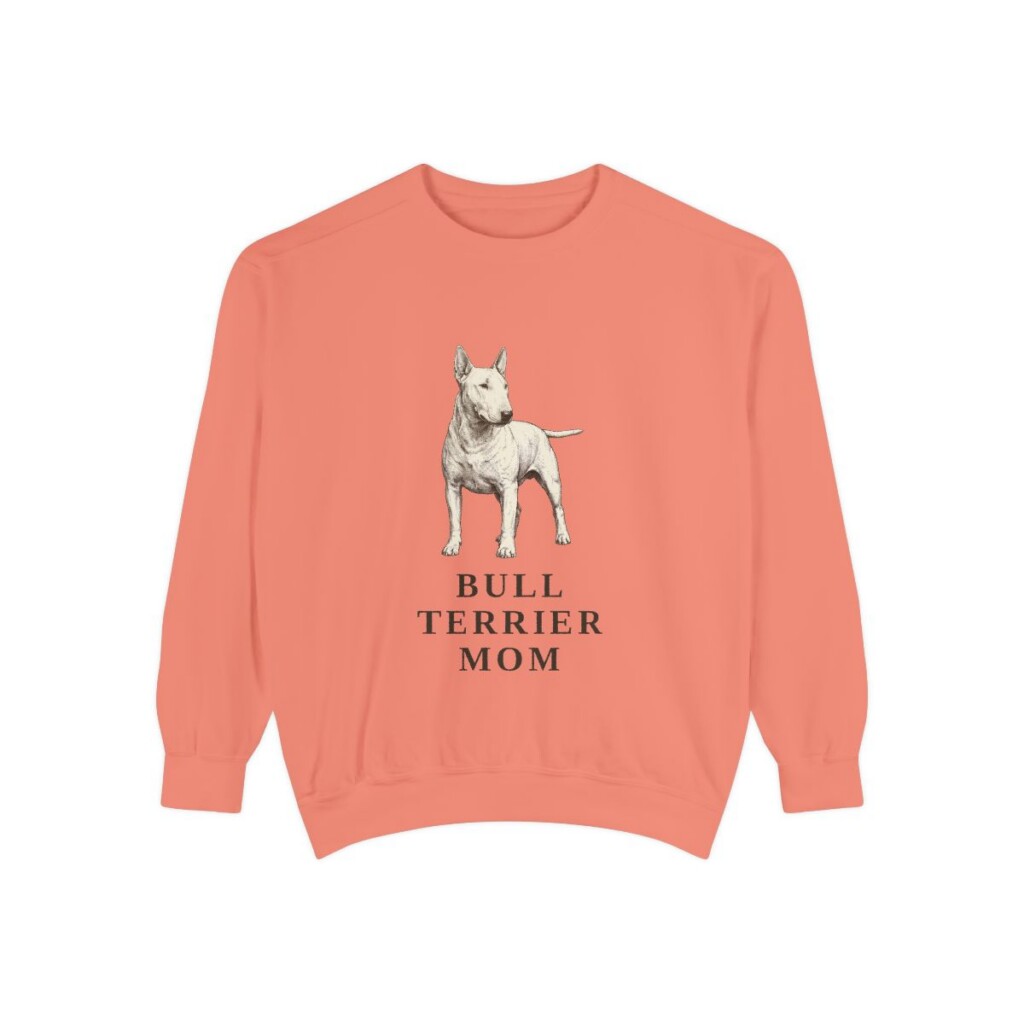 Bull Terrier Mom Sweatshirt, Terracotta, front view