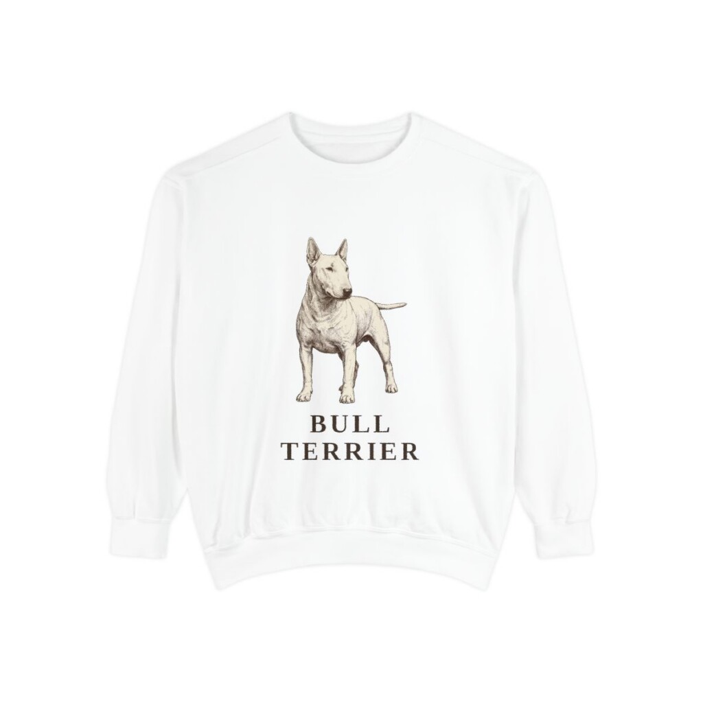 Bull Terrier Sweatshirt, White, front view
