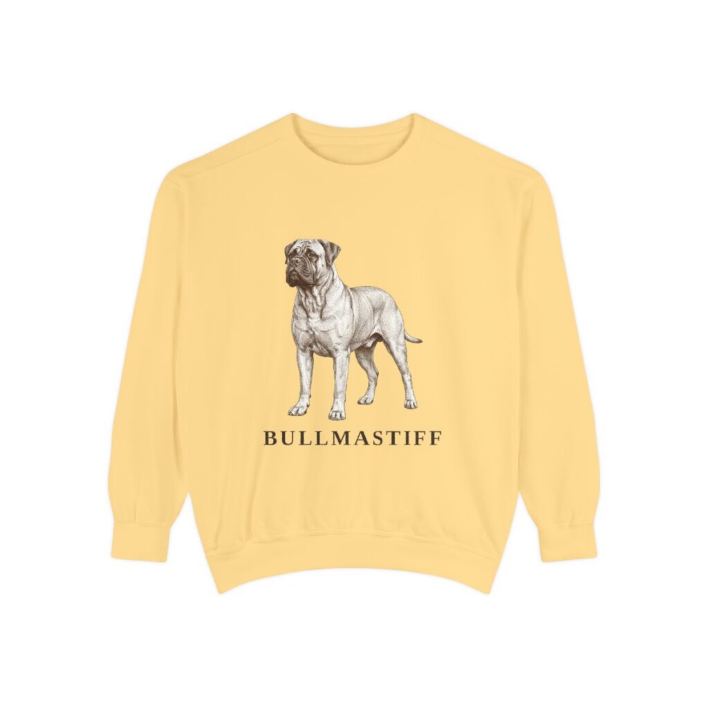 bullmastiff-sweatshirt-butter Bullmastiff Sweatshirt, Butter, front view