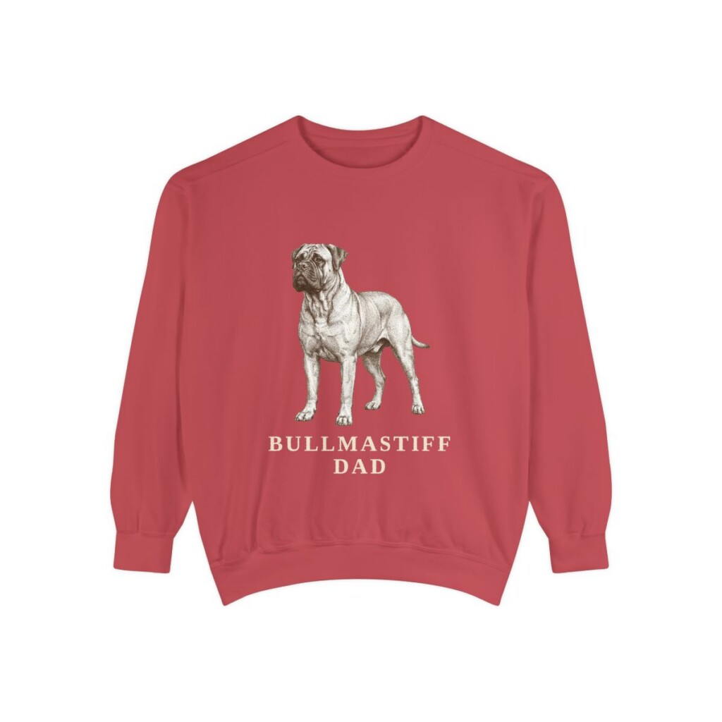 Bullmastiff Dad Sweatshirt, Crimson, front view