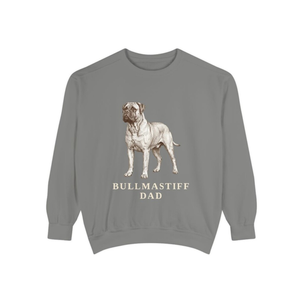 Bullmastiff Dad Sweatshirt, Grey, front view