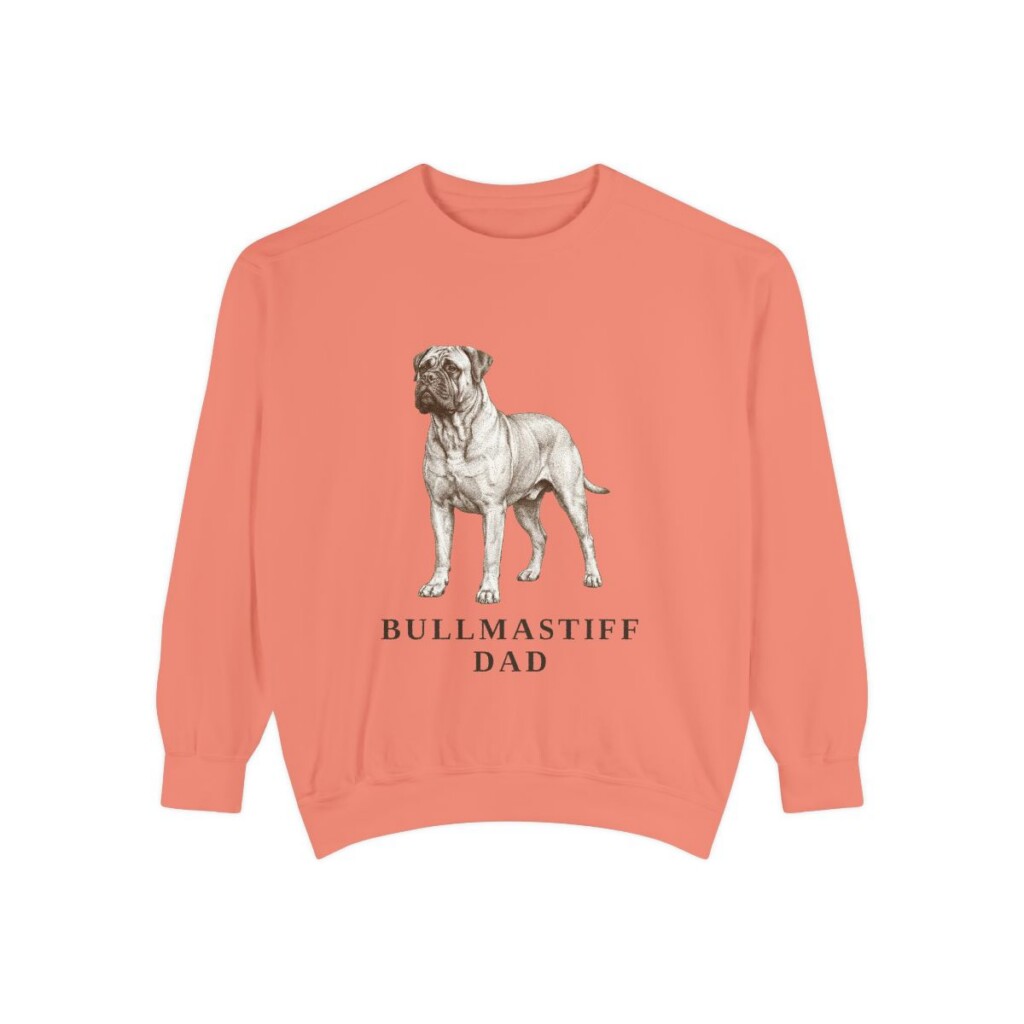 Bullmastiff Dad Sweatshirt, Terracotta, front view