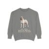 Bullmastiff Humor Sweatshirt, Grey, front view