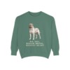 Bullmastiff Humor Sweatshirt, Light Green, front view