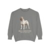 bullmastiff-sweatshirt-latin-grey Bullmastiff Latin Sweatshirt, Grey, front view