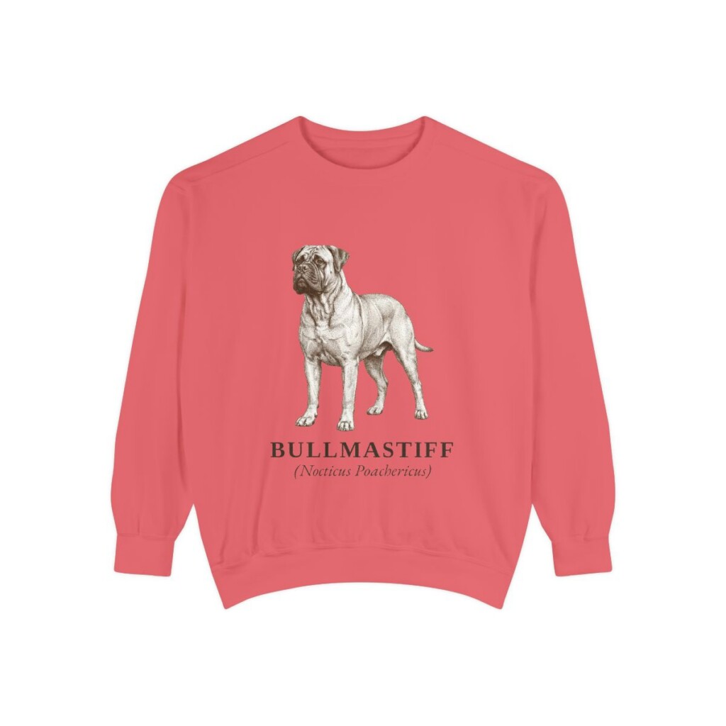 bullmastiff-sweatshirt-latin-watermelon Bullmastiff Latin Sweatshirt, Watermelon, front view