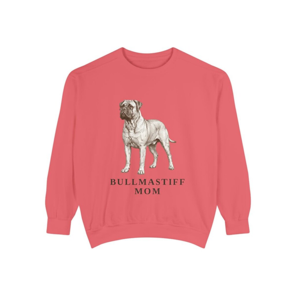 Bullmastiff Mom Sweatshirt, Watermelon, front view