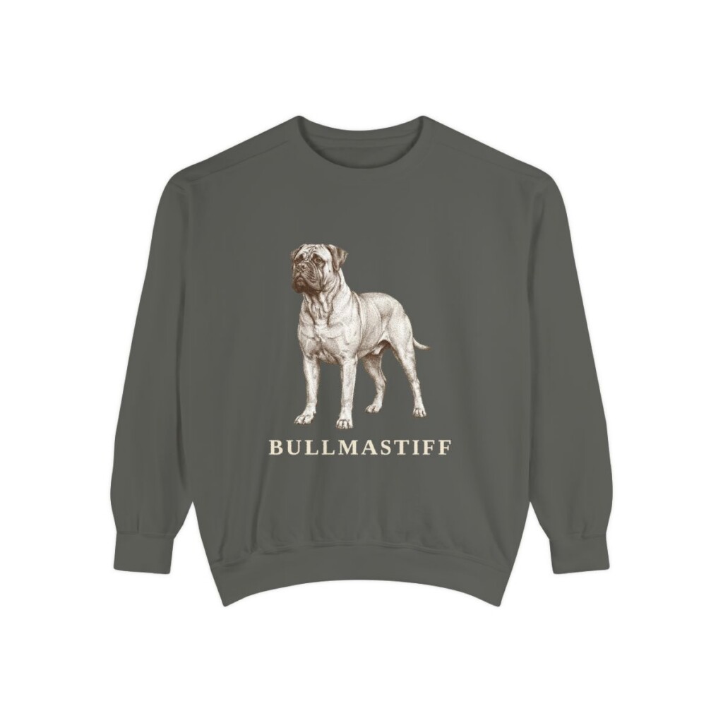 bullmastiff-sweatshirt-pepper Bullmastiff Sweatshirt, Pepper, front view