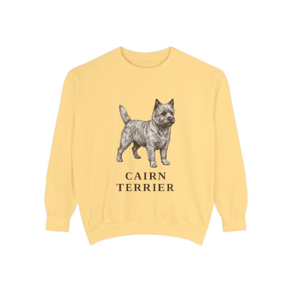 Cairn Terrier Sweatshirt, Butter, front view