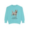 Cairn Terrier Sweatshirt, Chalky Mint, front view