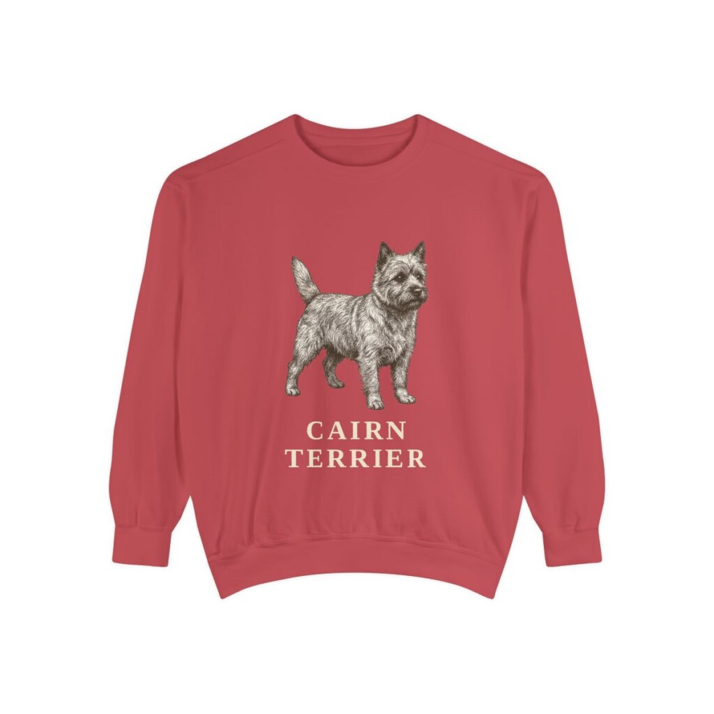 Cairn Terrier Sweatshirt, Crimson, front view