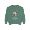 Cairn Terrier Dad Sweatshirt, Light Green, front view