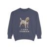 Cairn Terrier Sweatshirt, Denim, front view