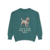 cairn-terrier-sweatshirt-humor-blue-spruce Cairn Terrier Humor Sweatshirt, Blue Spruce, front view