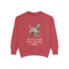 cairn-terrier-sweatshirt-humor-crimson Cairn Terrier Humor Sweatshirt, Crimson, front view
