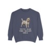 cairn-terrier-sweatshirt-humor-denim Cairn Terrier Humor Sweatshirt, Denim, front view
