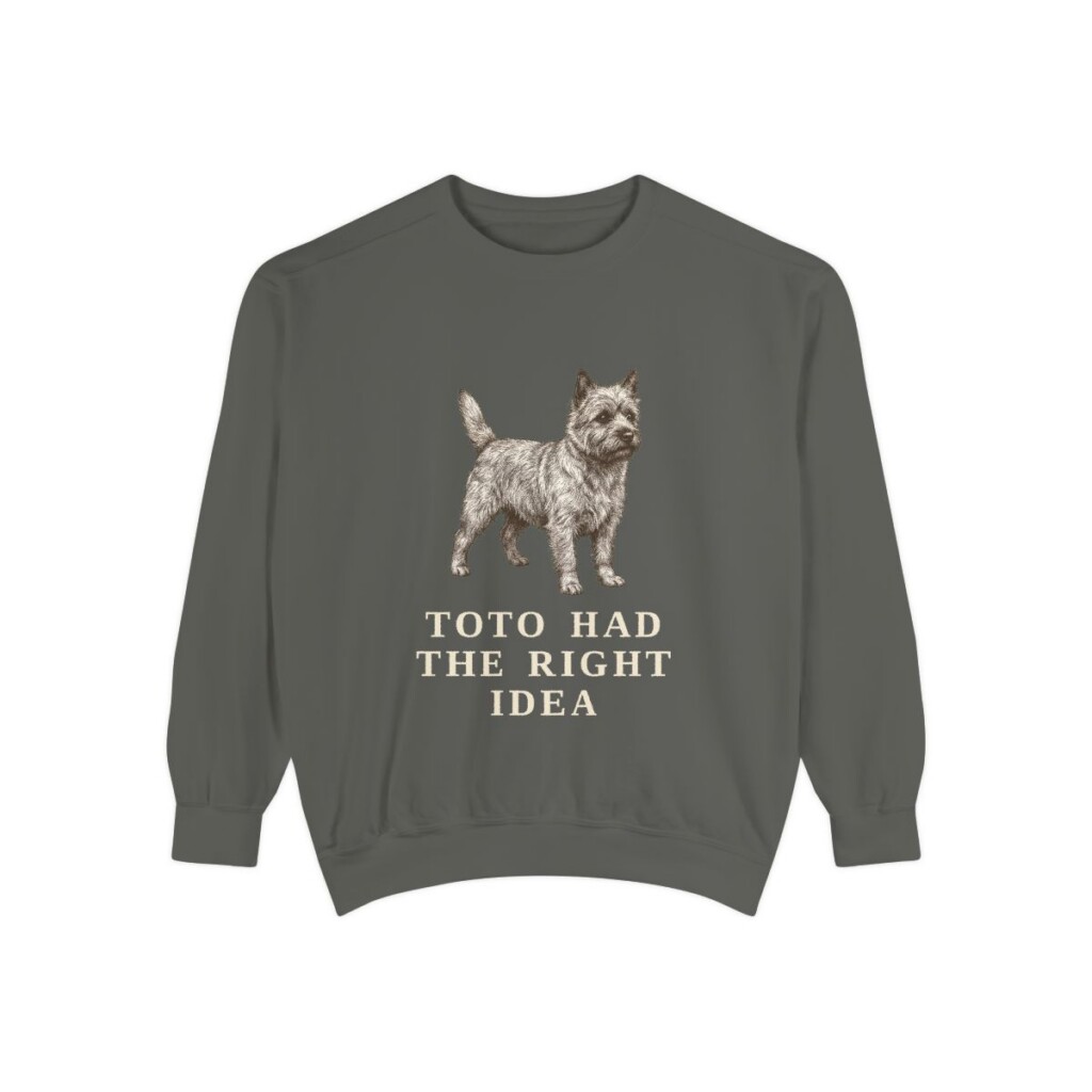 cairn-terrier-sweatshirt-humor-pepper Cairn Terrier Humor Sweatshirt, Pepper, front view