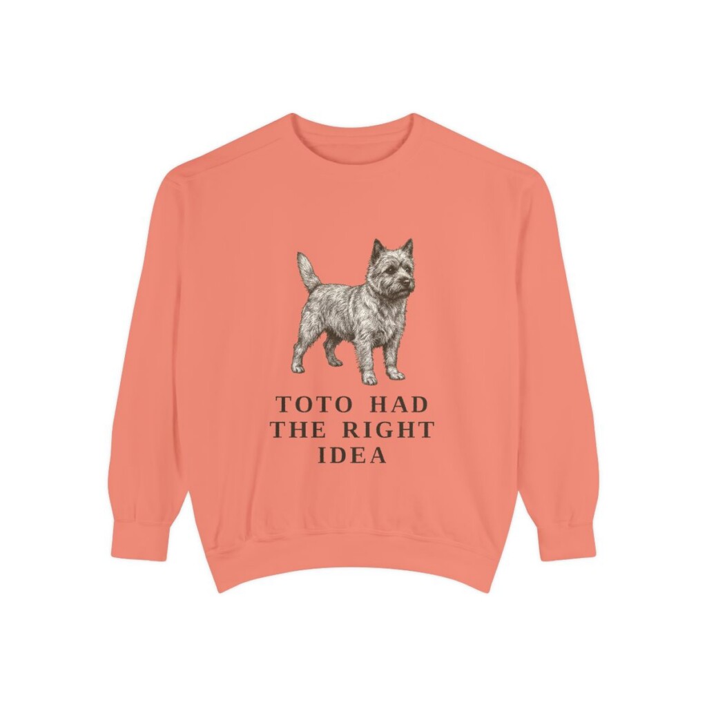 cairn-terrier-sweatshirt-humor-terracotta Cairn Terrier Humor Sweatshirt, Terracotta, front view