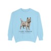 Cairn Terrier Latin Sweatshirt, Chambray, front view