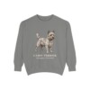 Cairn Terrier Latin Sweatshirt, Grey, front view