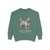 Cairn Terrier Latin Sweatshirt, Light Green, front view