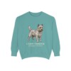 Cairn Terrier Latin Sweatshirt, Seafoam, front view