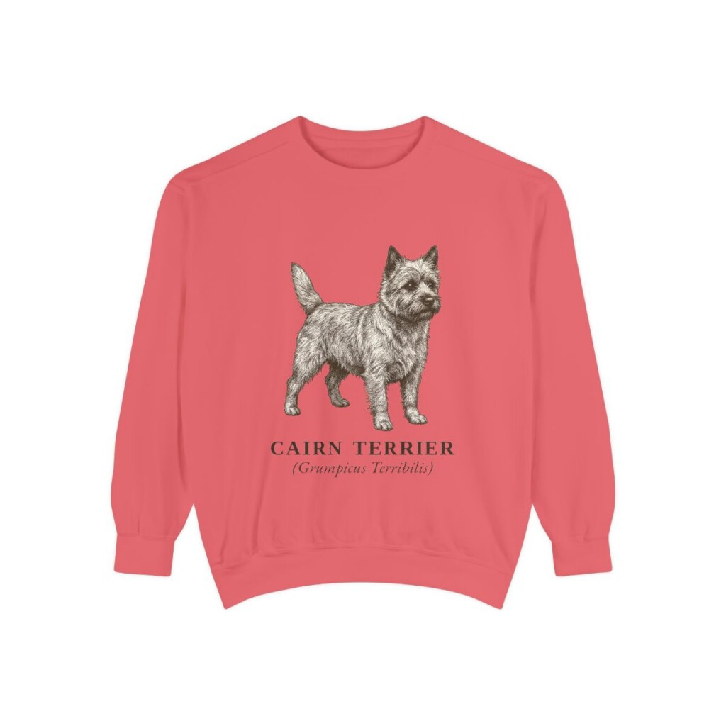 Cairn Terrier Latin Sweatshirt, Watermelon, front view