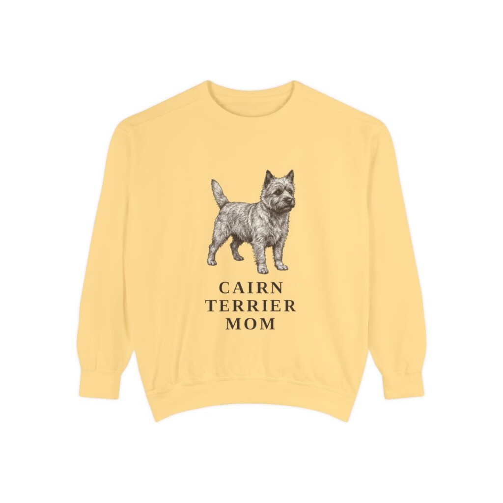 Cairn Terrier Mom Sweatshirt, Butter, front view