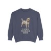 Cairn Terrier Mom Sweatshirt, Denim, front view
