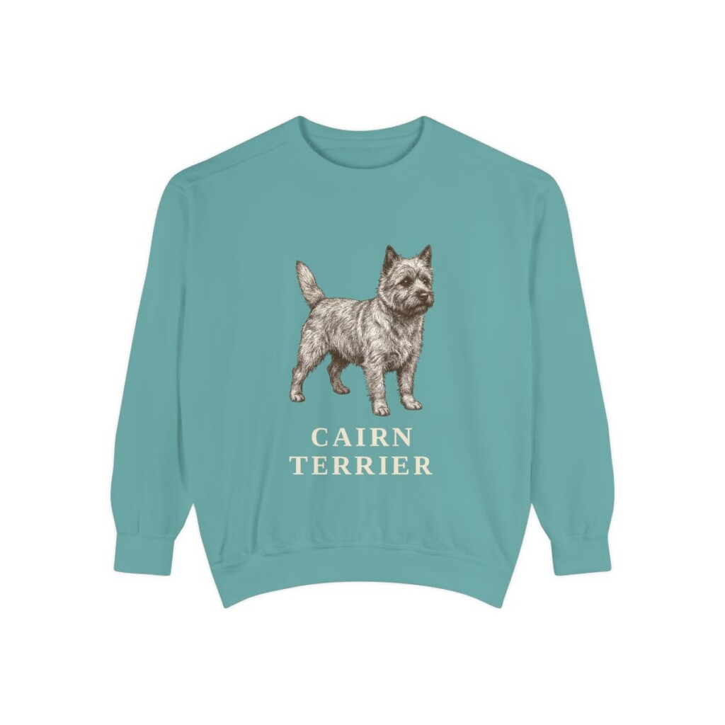 Cairn Terrier Sweatshirt, Seafoam, front view