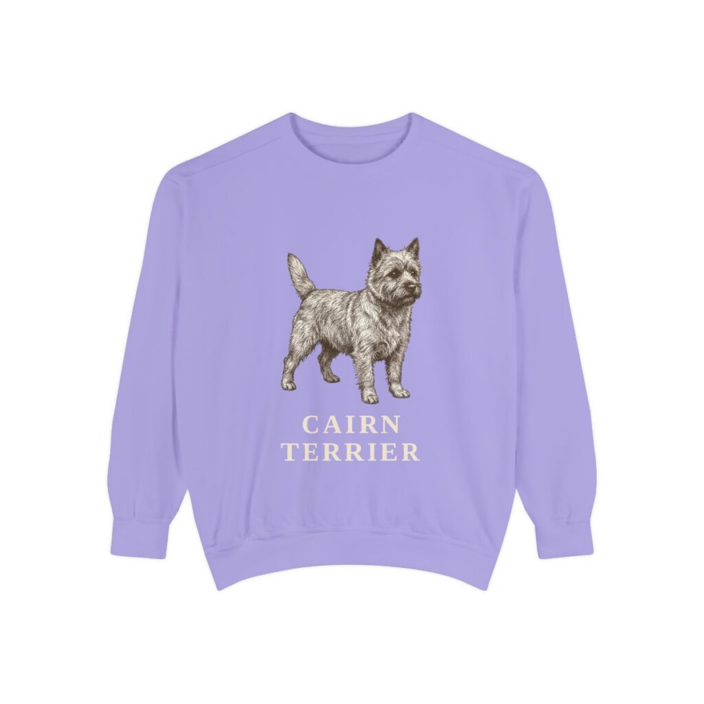 Cairn Terrier Sweatshirt, Violet, front view