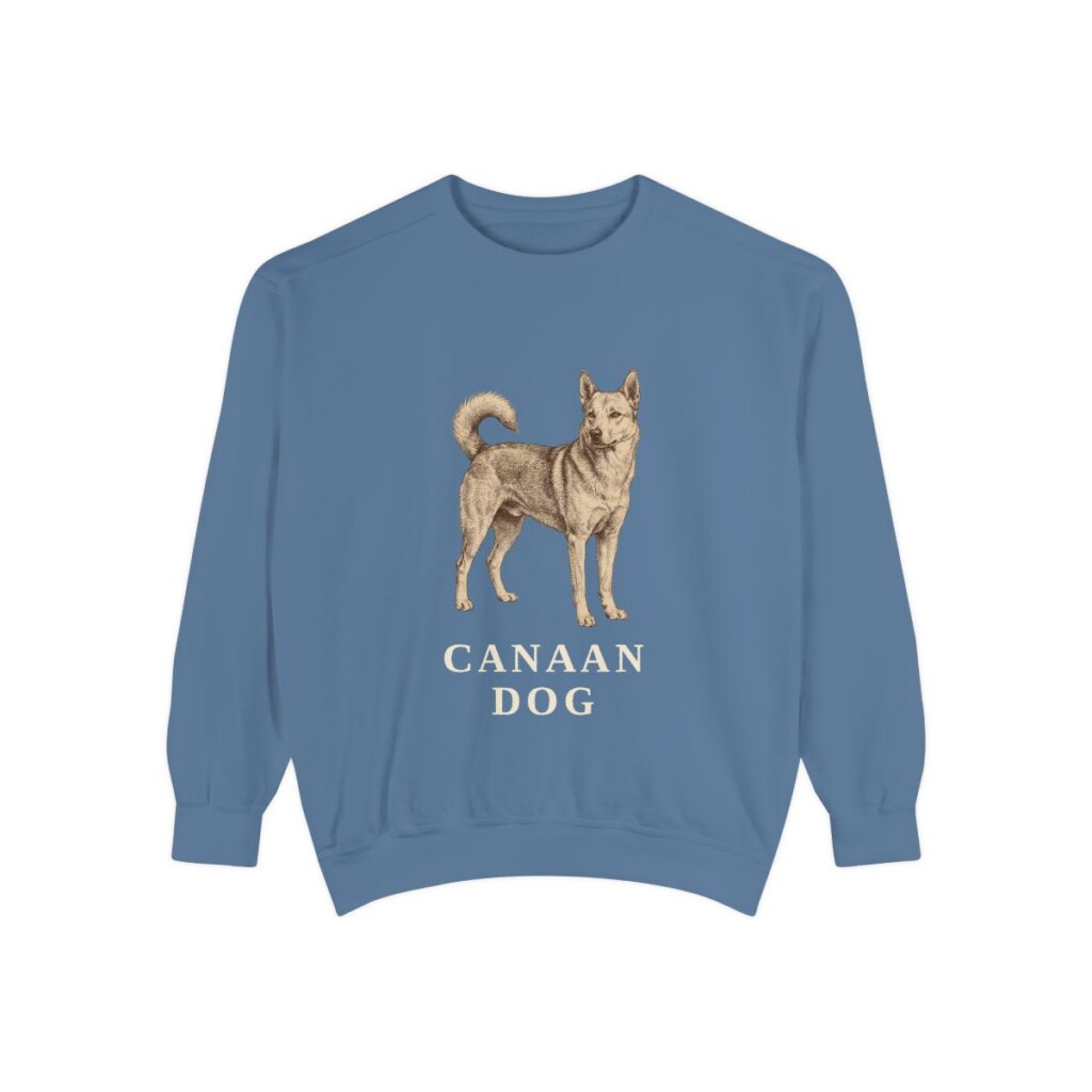 Canaan Dog Sweatshirt, Blue Jean, front view