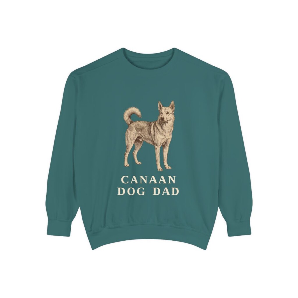 Canaan Dog Dad Sweatshirt, Blue Spruce, front view