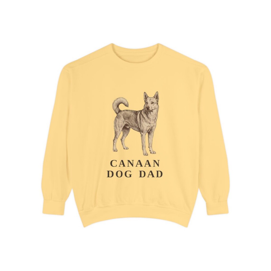 Canaan Dog Dad Sweatshirt, Butter, front view