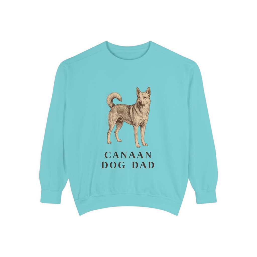 Canaan Dog Dad Sweatshirt, Chalky Mint, front view