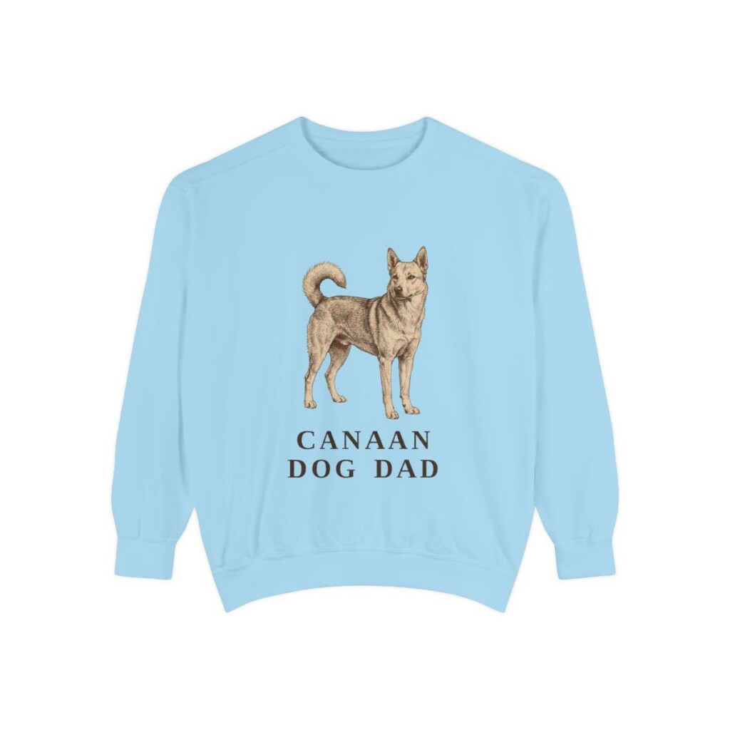 Canaan Dog Dad Sweatshirt, Chambray, front view