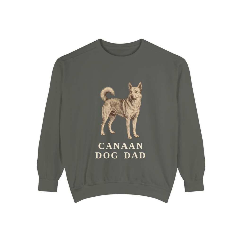 Canaan Dog Dad Sweatshirt, Pepper, front view