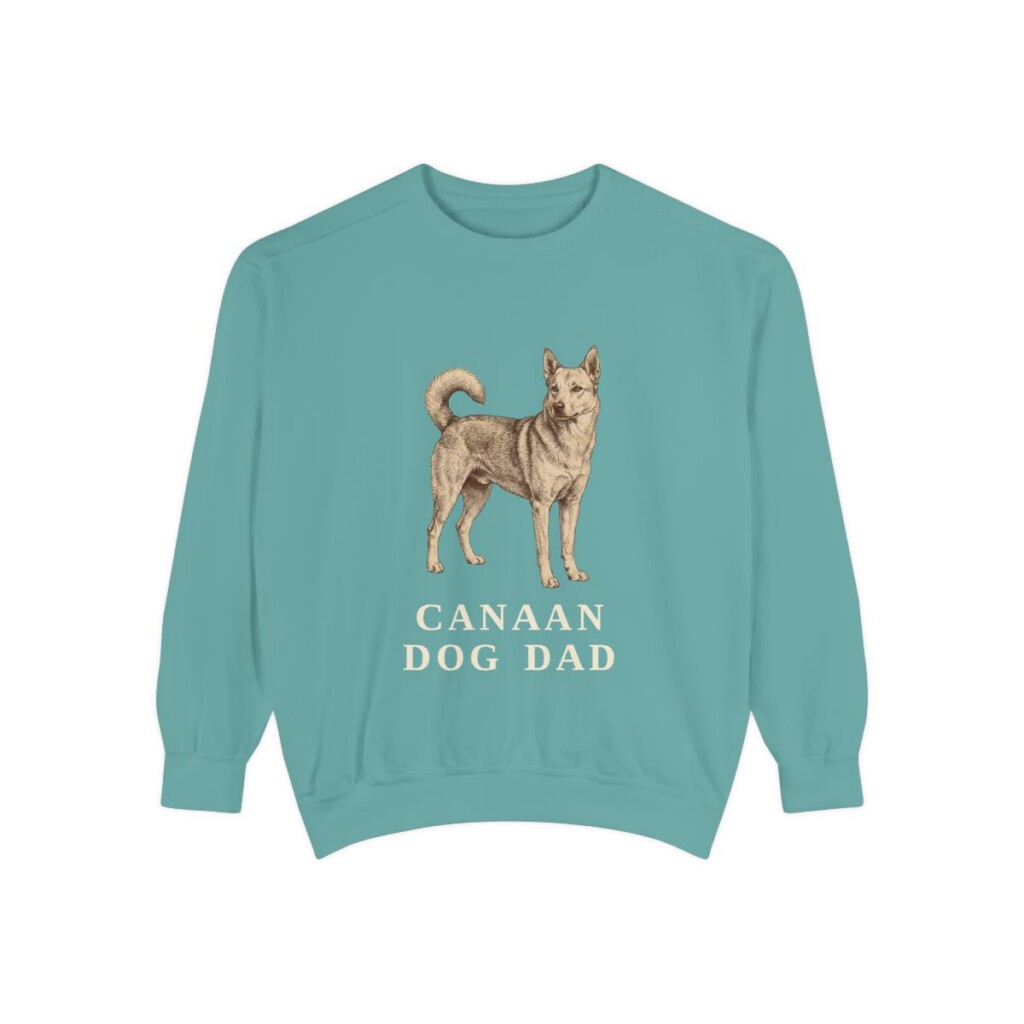 Canaan Dog Dad Sweatshirt, Seafoam, front view