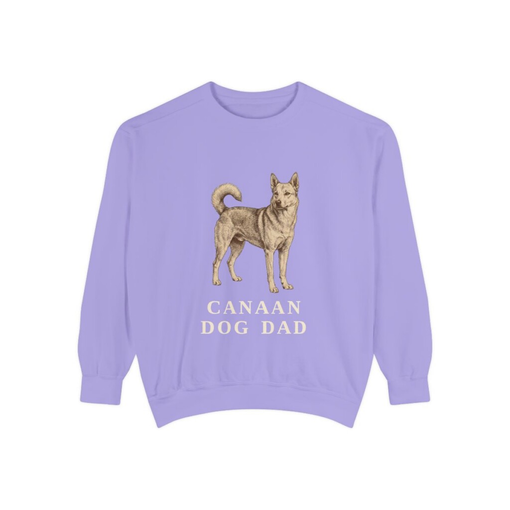 Canaan Dog Dad Sweatshirt, Violet, front view