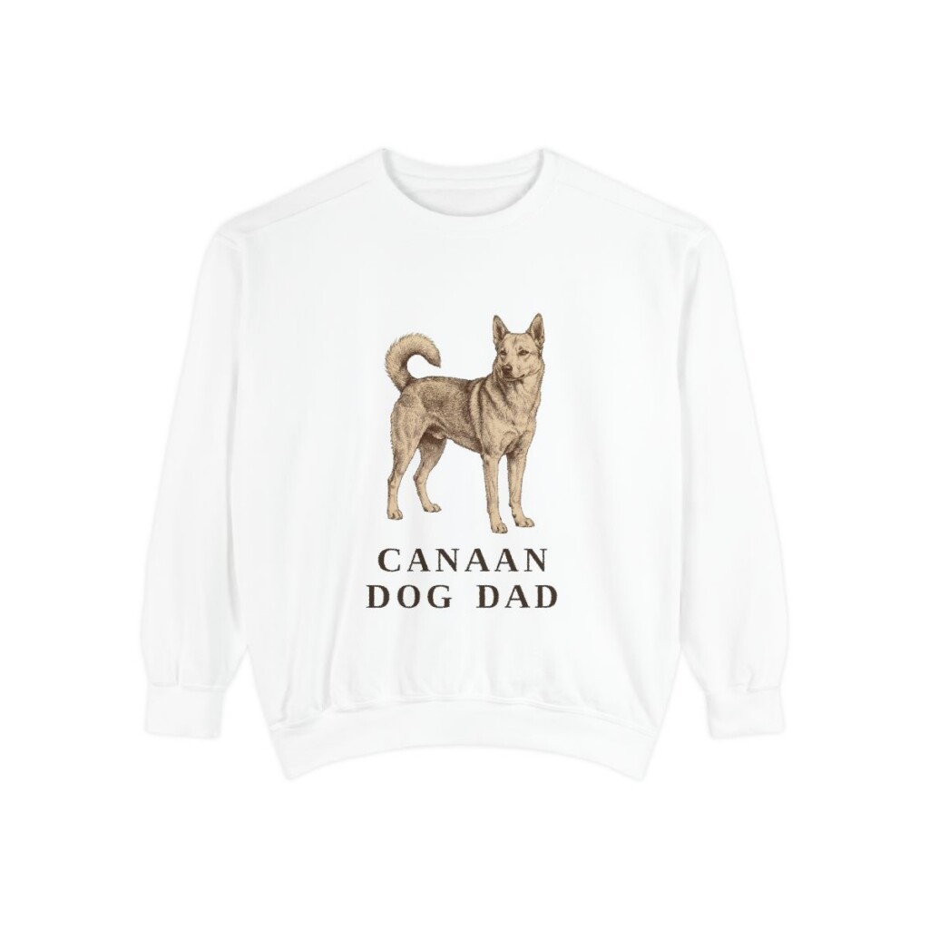 Canaan Dog Dad Sweatshirt, White, front view