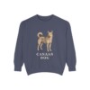 Canaan Dog Sweatshirt, Denim, front view