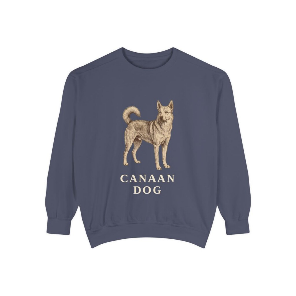 Canaan Dog Sweatshirt, Denim, front view