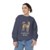 Canaan Dog Sweatshirt, Denim, person 2 front