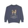 Canaan Dog Humor Sweatshirt, Denim, front view