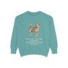 Canaan Dog Humor Sweatshirt, Seafoam, front view