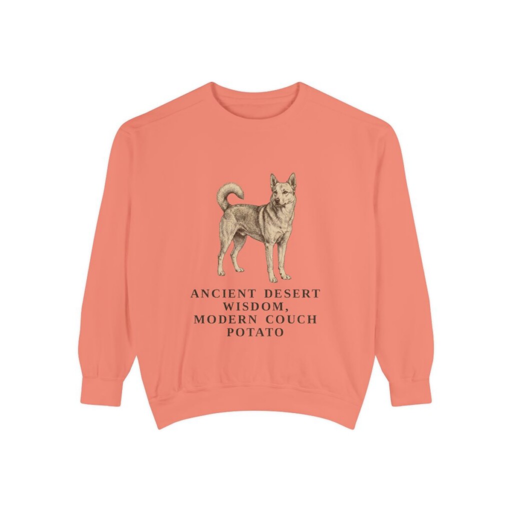 Canaan Dog Humor Sweatshirt, Terracotta, front view
