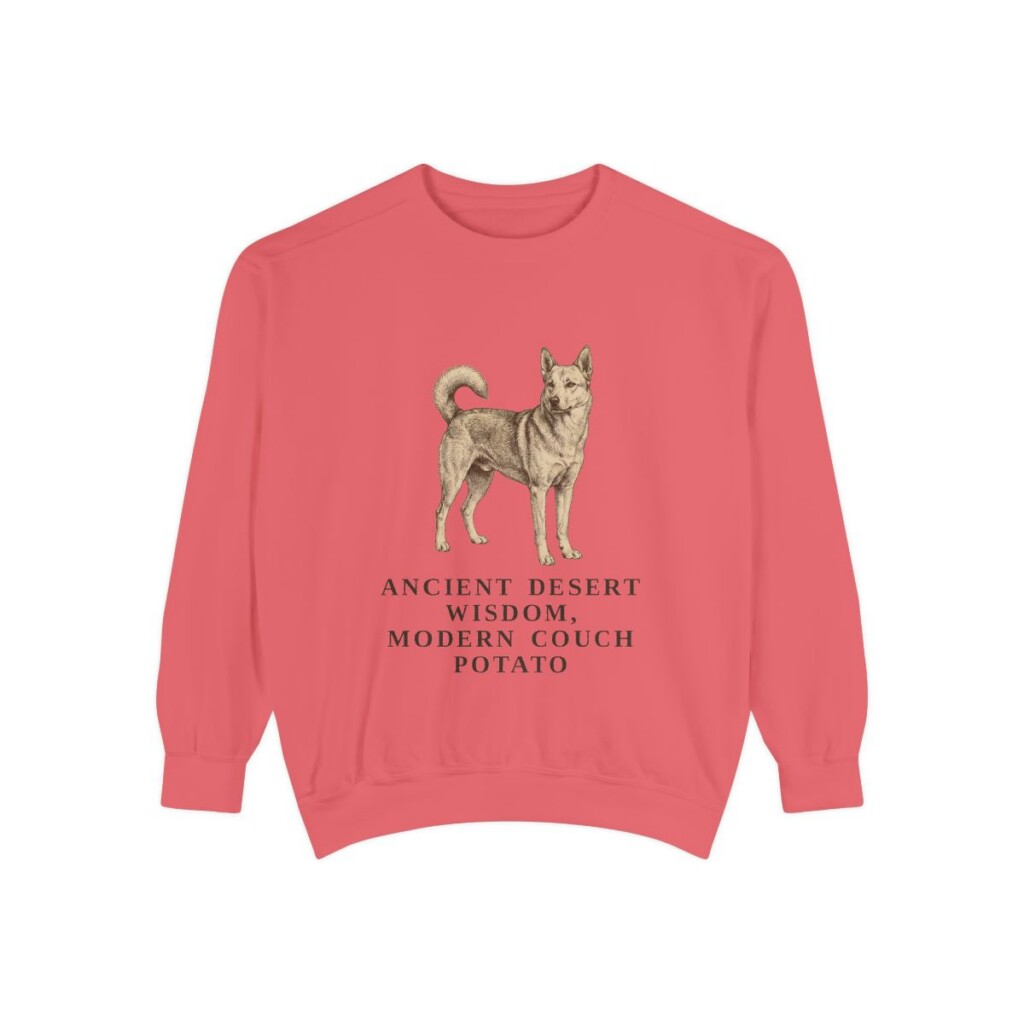 Canaan Dog Humor Sweatshirt, Watermelon, front view