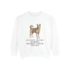 Canaan Dog Humor Sweatshirt, White, front view